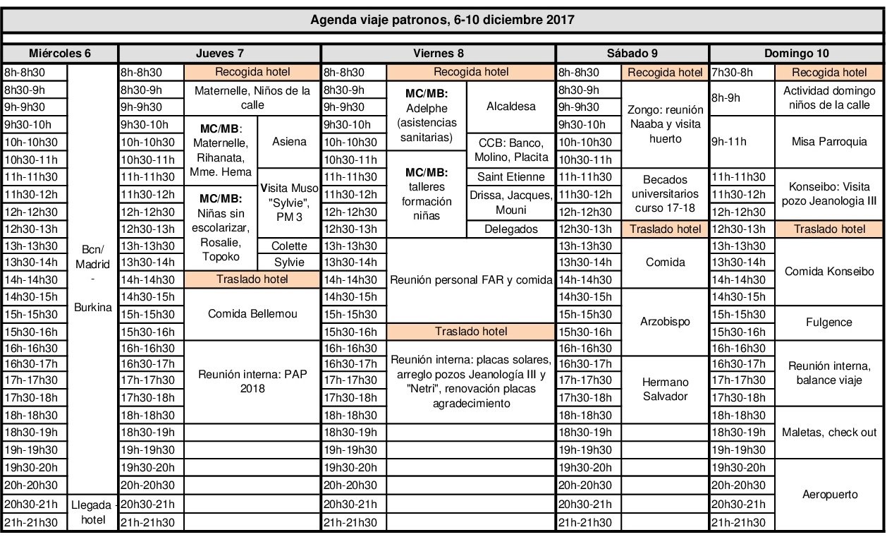 Photo 2: The work schedule