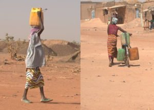 A bike means being able to easily transport three jugs of water instead of having to lug just one